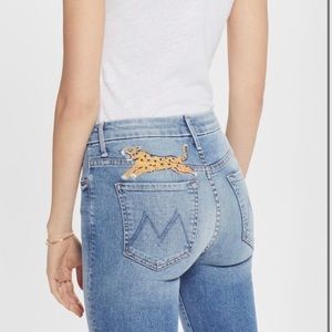 Mother High Waisted Looker Ankle Fray Jeans Sz 25